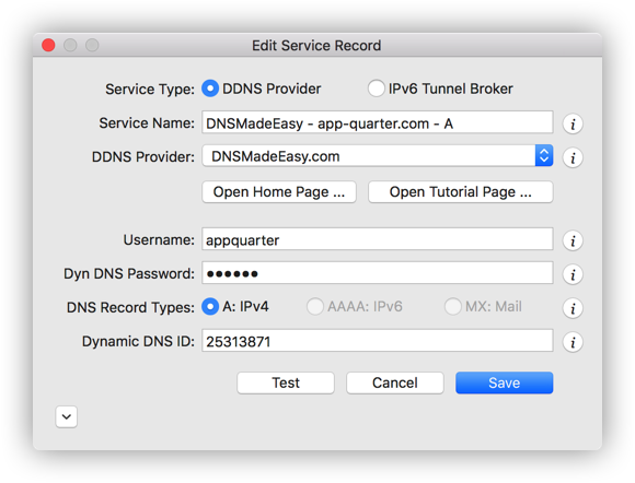 DNSMadeEasy Service Record