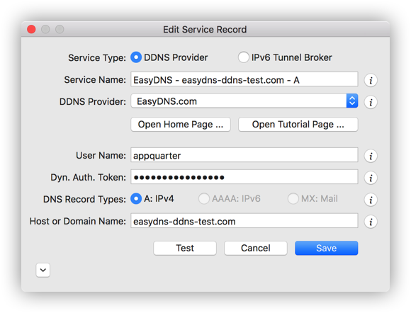 EasyDNS Service Record