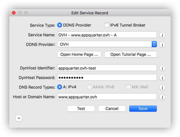 OVH Service Record