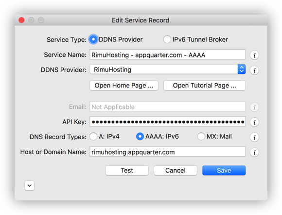 RimuHosting Service Record