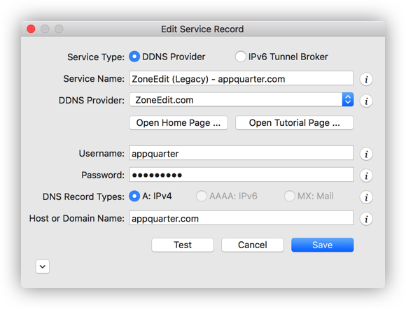 ZoneEdit Legacy Service Record